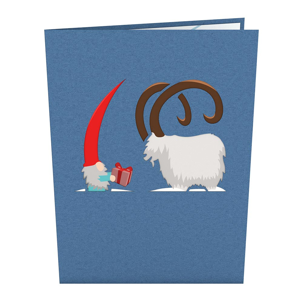 Nordic Gnome Sleigh Pop-Up Card
