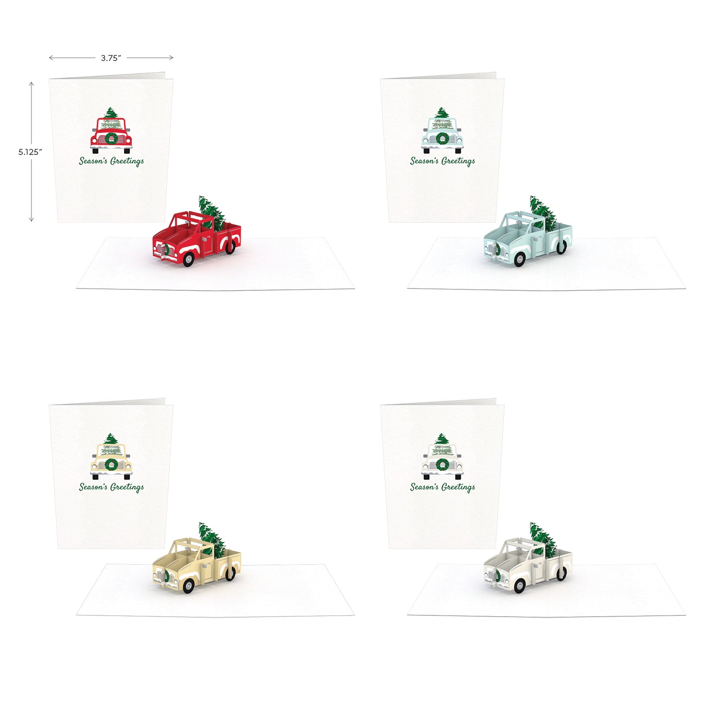 Holiday Truck Notecards (Assorted 4-Pack)