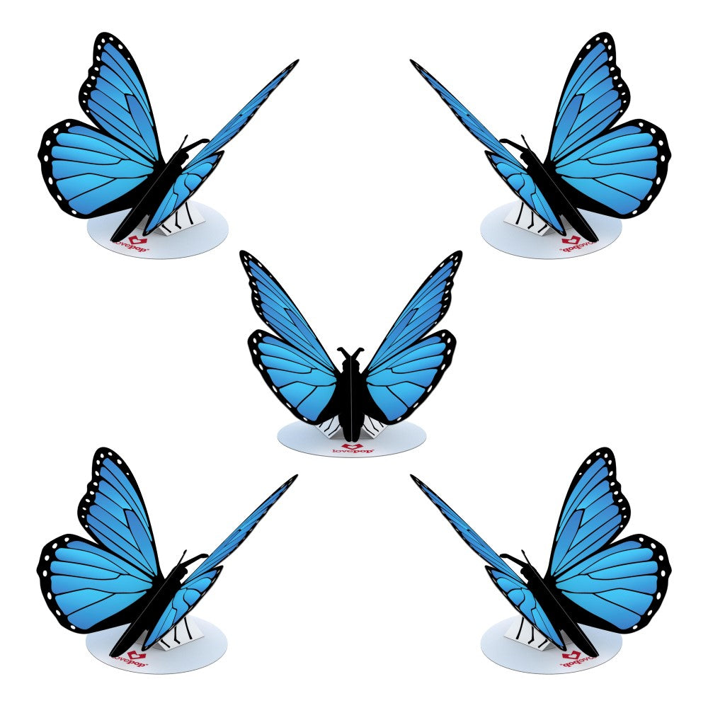 Stickerpop™: Blue Morpho Butterfly (5-Pack)