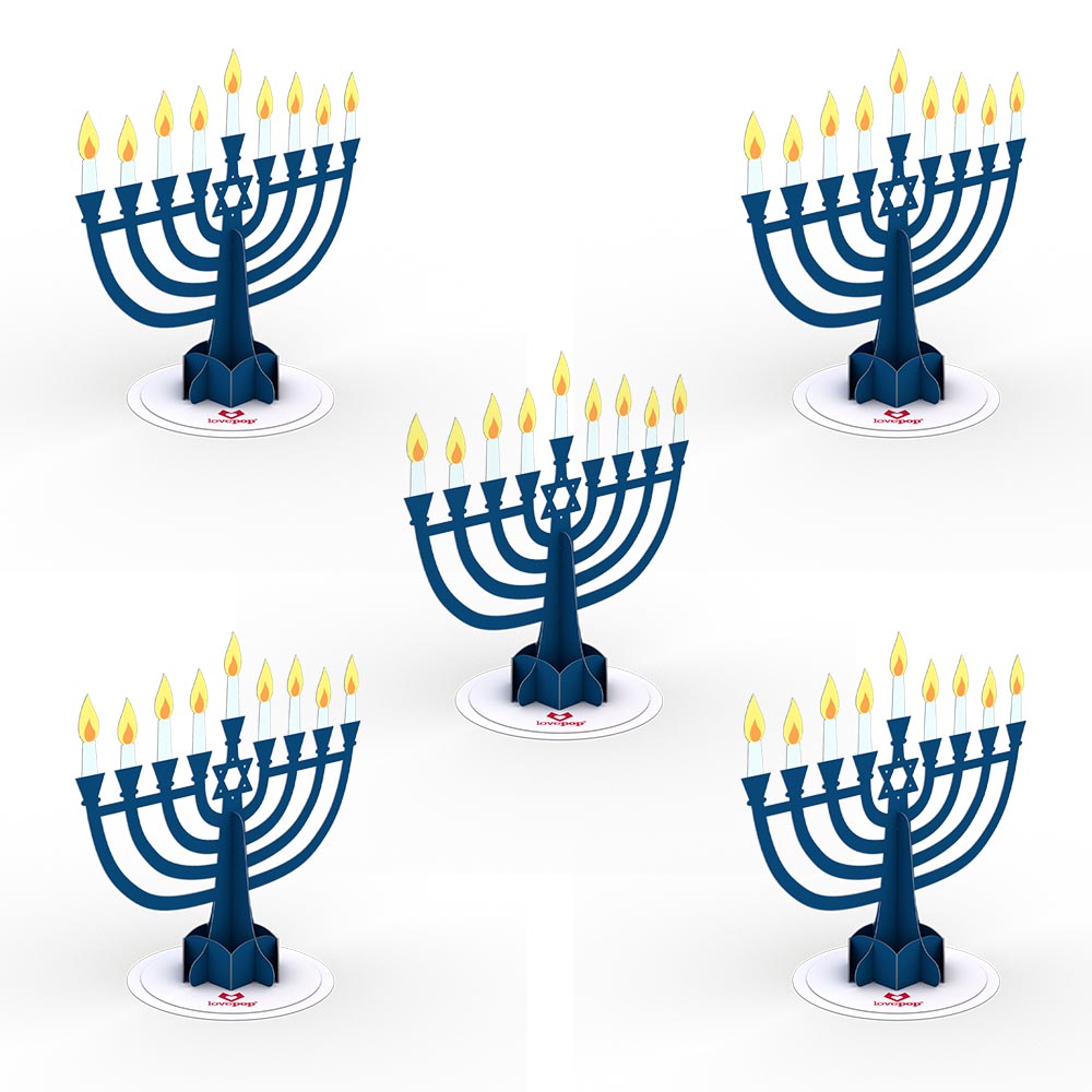 Stickerpop™: Hanukkah Menorah (5-Pack)