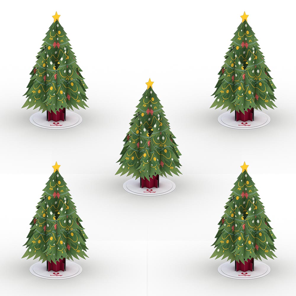 Stickerpop™: Festive Christmas Tree (5-Pack)