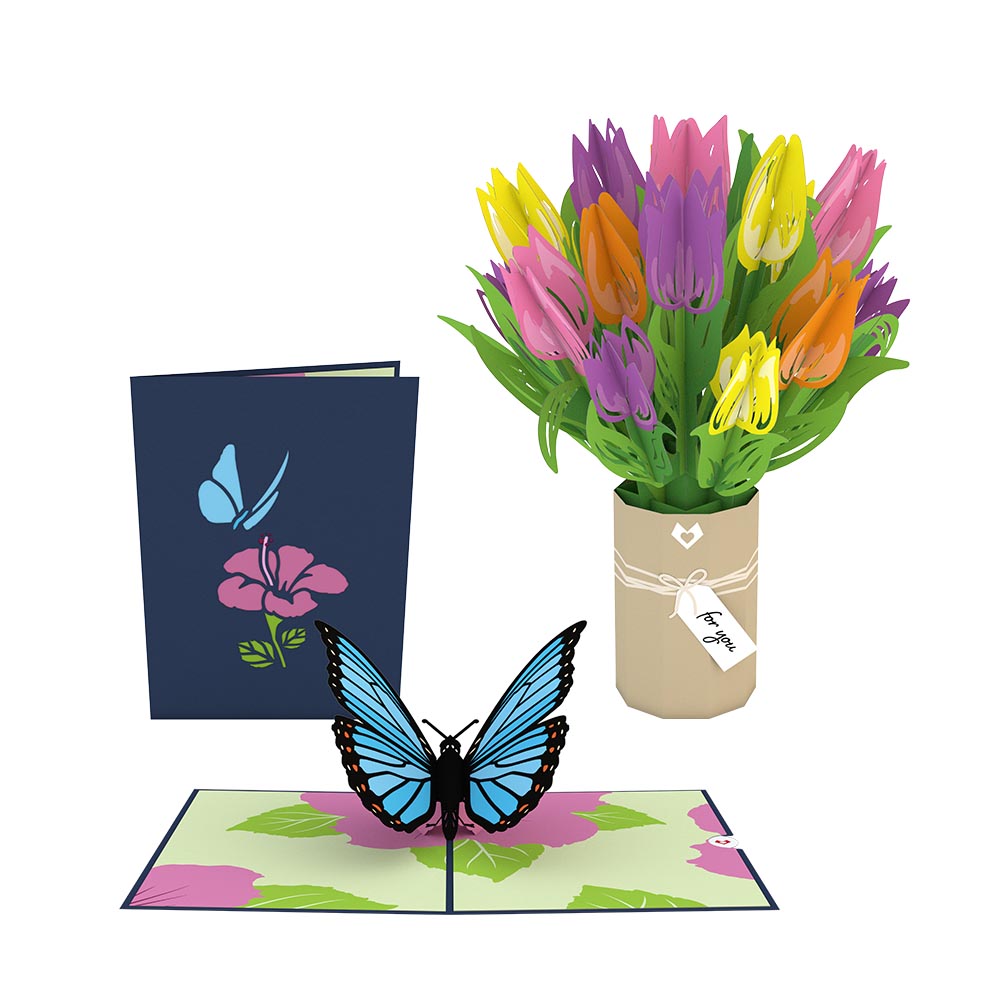 Tulip & Blue Morpho Butterfly Bundle