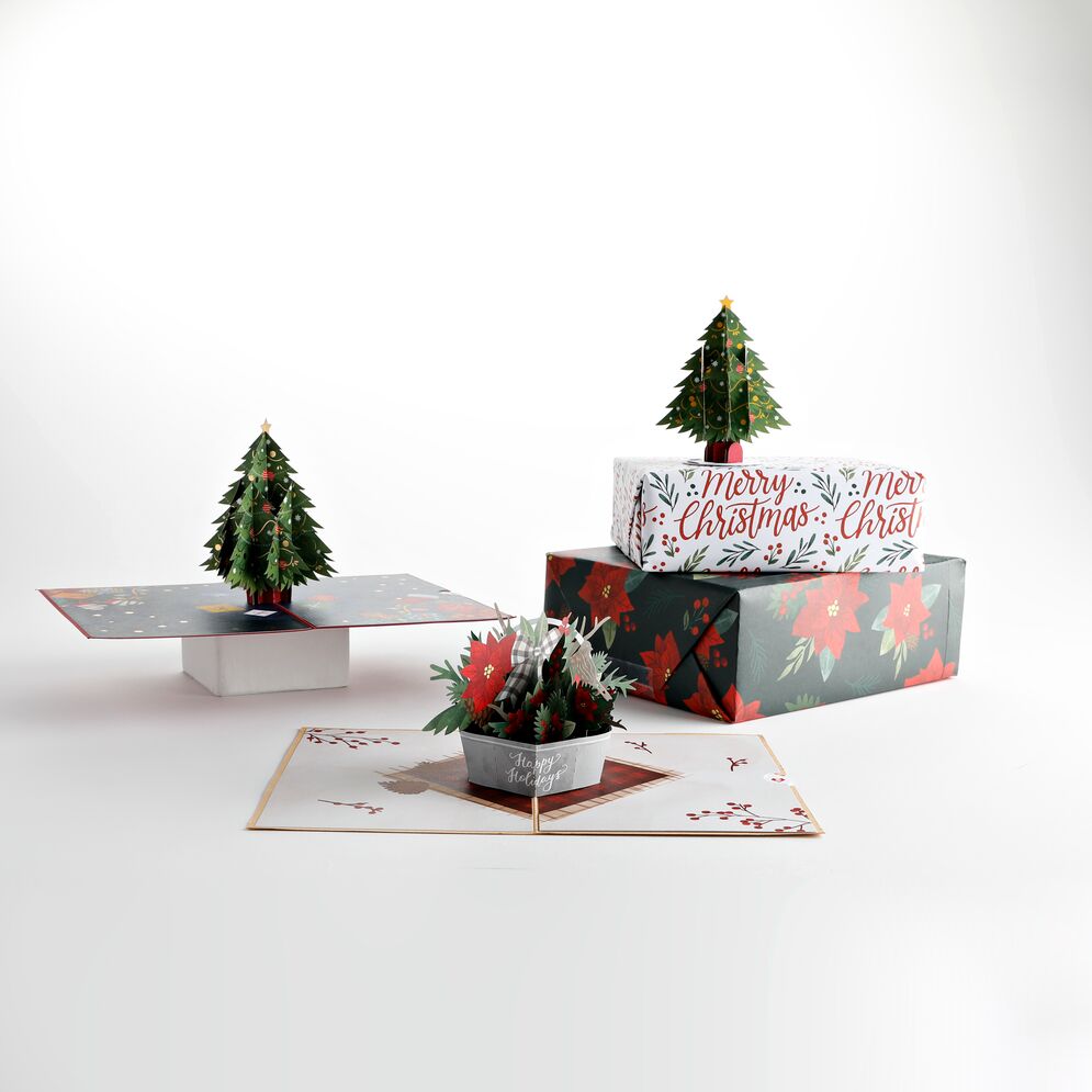Elegant Christmas Gift Wrap & Cards Bundle