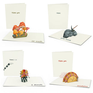 Thank You Whimsical Notecards (Assorted 4-Pack) greeting card -  Lovepop