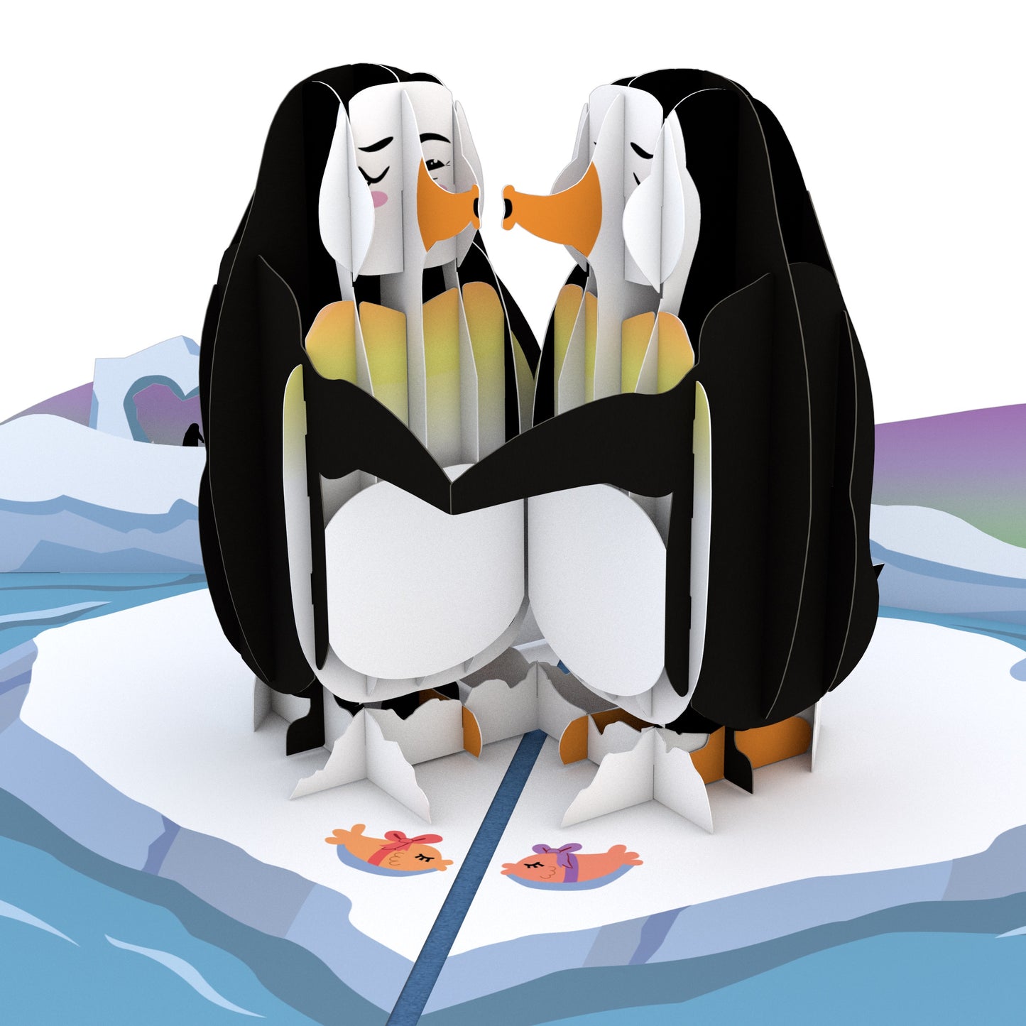 Penguins in Love Pop-Up Card