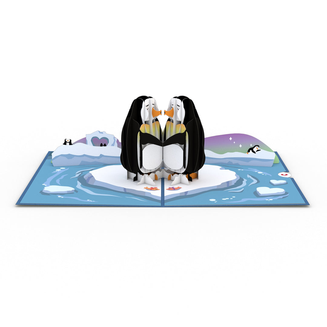 Penguins in Love Pop-Up Card