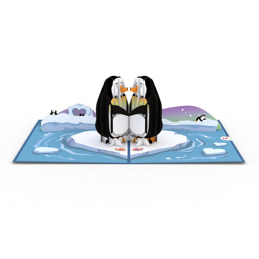 Penguins in Love Pop-Up Card