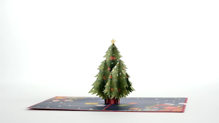 Festive Christmas Tree Pop-Up Card