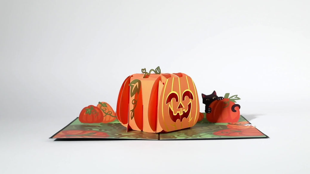 Happy Halloween Pumpkin Pop-Up Card