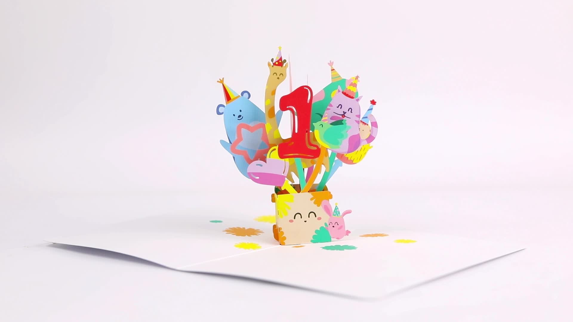 Playpop Card™: 1st Birthday Balloons