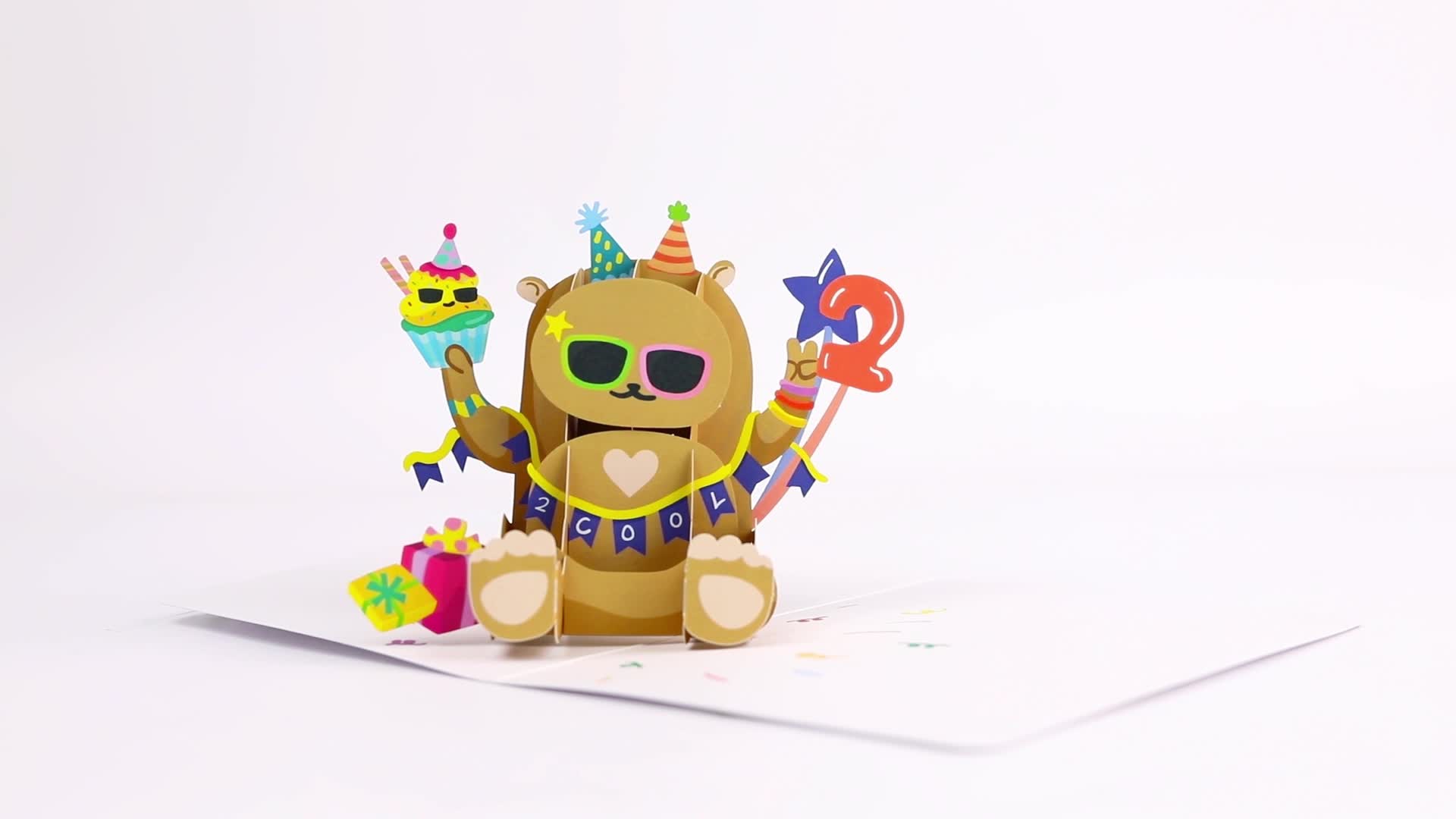 Playpop Card™: 2nd Birthday Bear