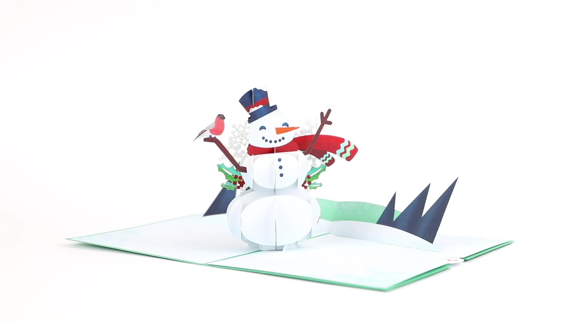 Happy Holidays Snowman Pop-Up Card