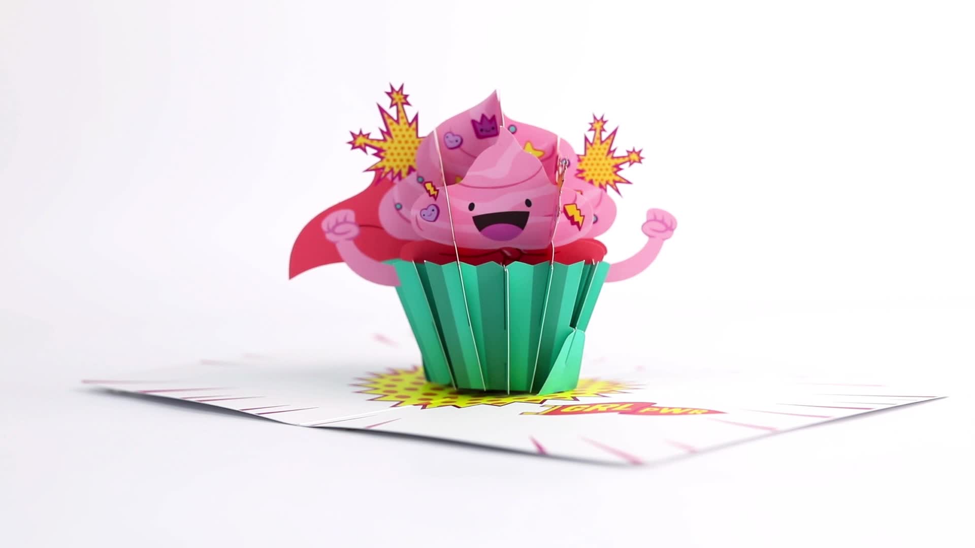 Playpop Card™: Girl Power Birthday Cupcake