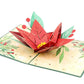 Christmas Poinsettia Bloom Pop-Up Card
