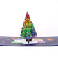 Rainbow Christmas Tree Pop-Up Card