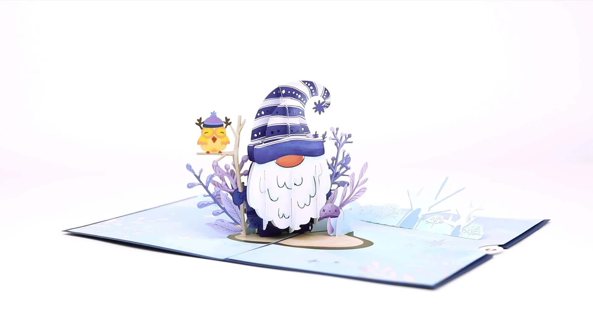 Happy Holidays Gnome Pop-Up Card