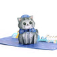 Happy Hanukkah Cat Pop-Up Card