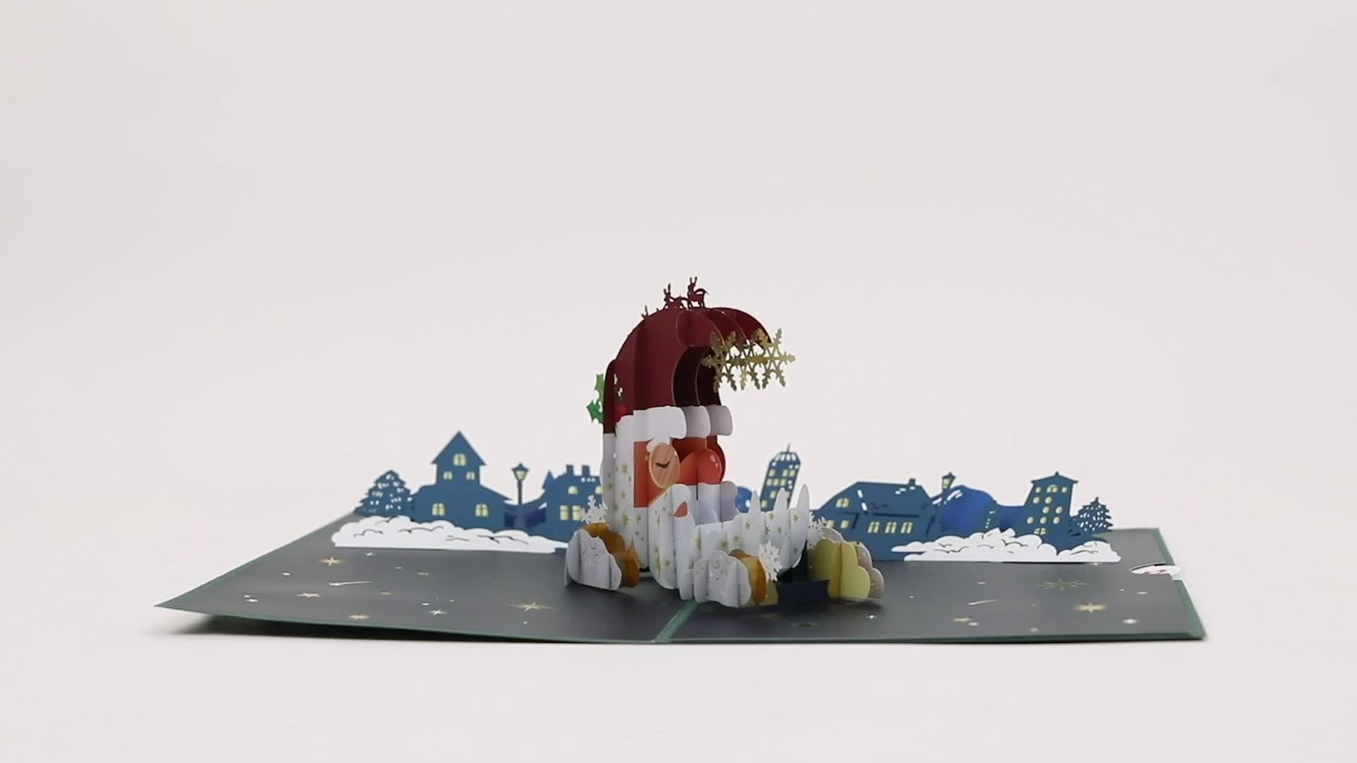 Santa Moon Pop-Up Card