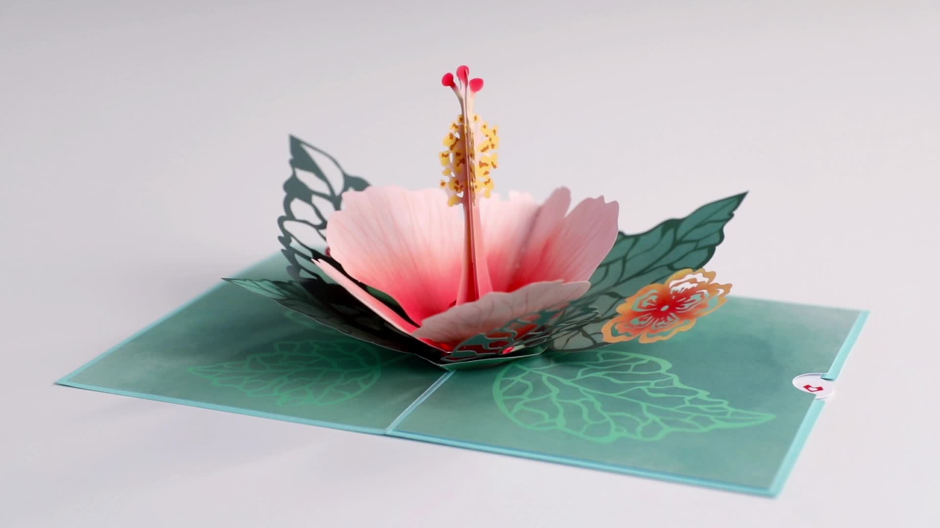 Hibiscus Bloom Pop-Up Card