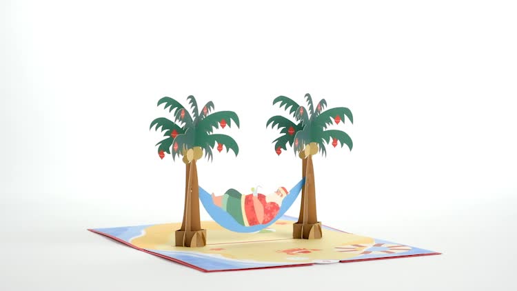 Santa Hammock Pop-Up Card