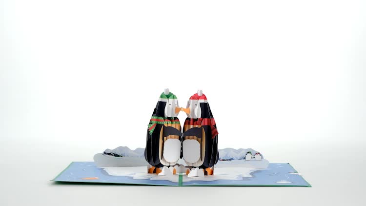 Holiday Penguins Pop-Up Card