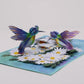 Daisy Patch Hummingbirds Pop-Up Card
