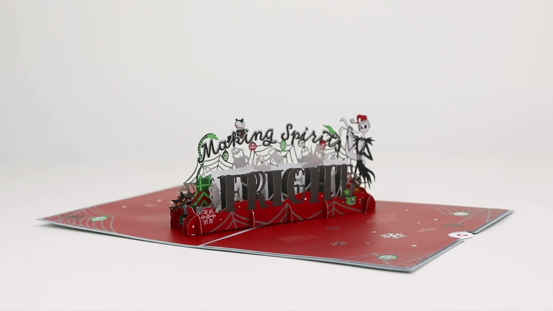 Disney Tim Burton's The Nightmare Before Christmas Making Spirits Fright Pop-Up Card