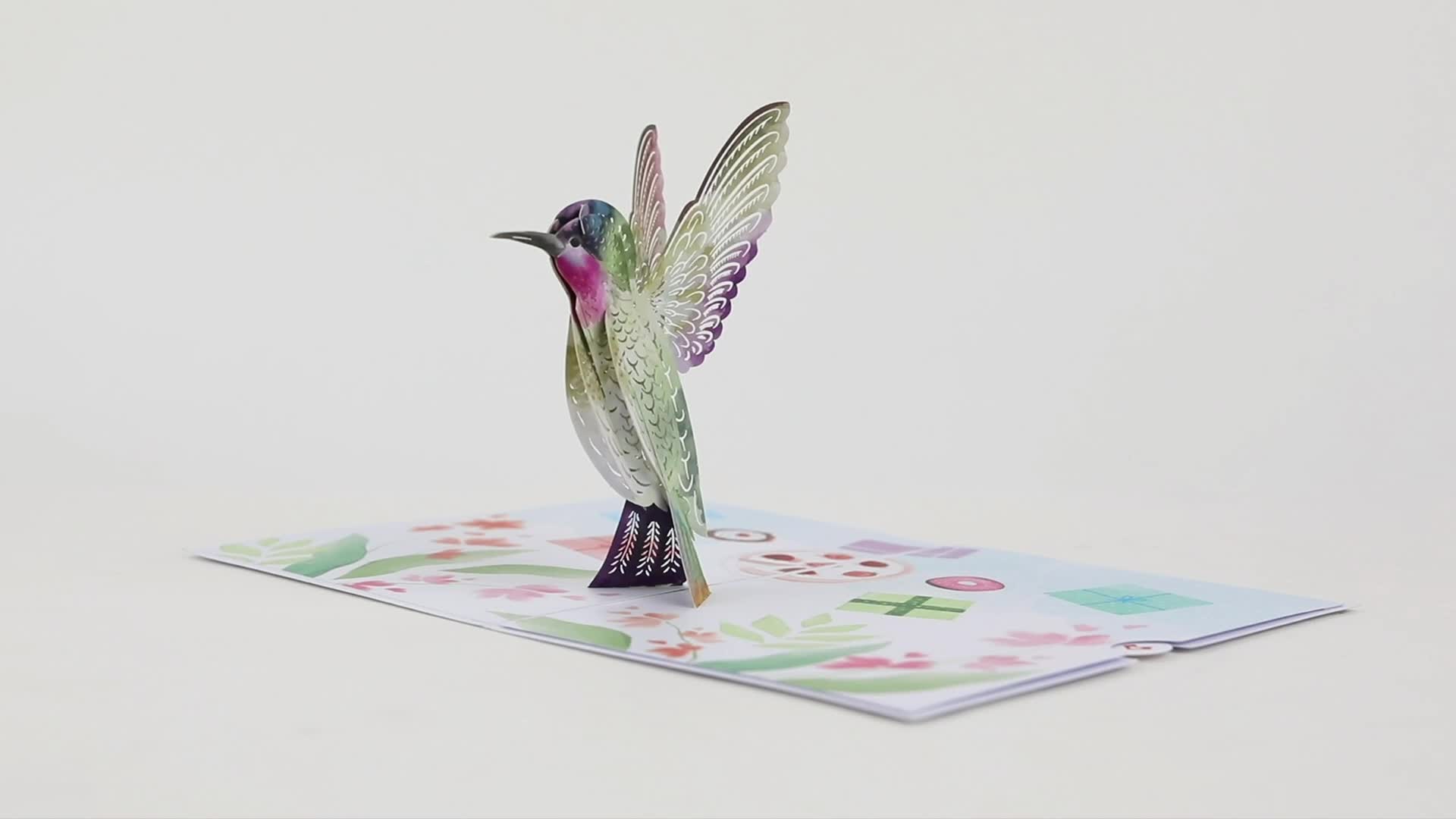 Birthday Hummingbird Pop-Up Card
