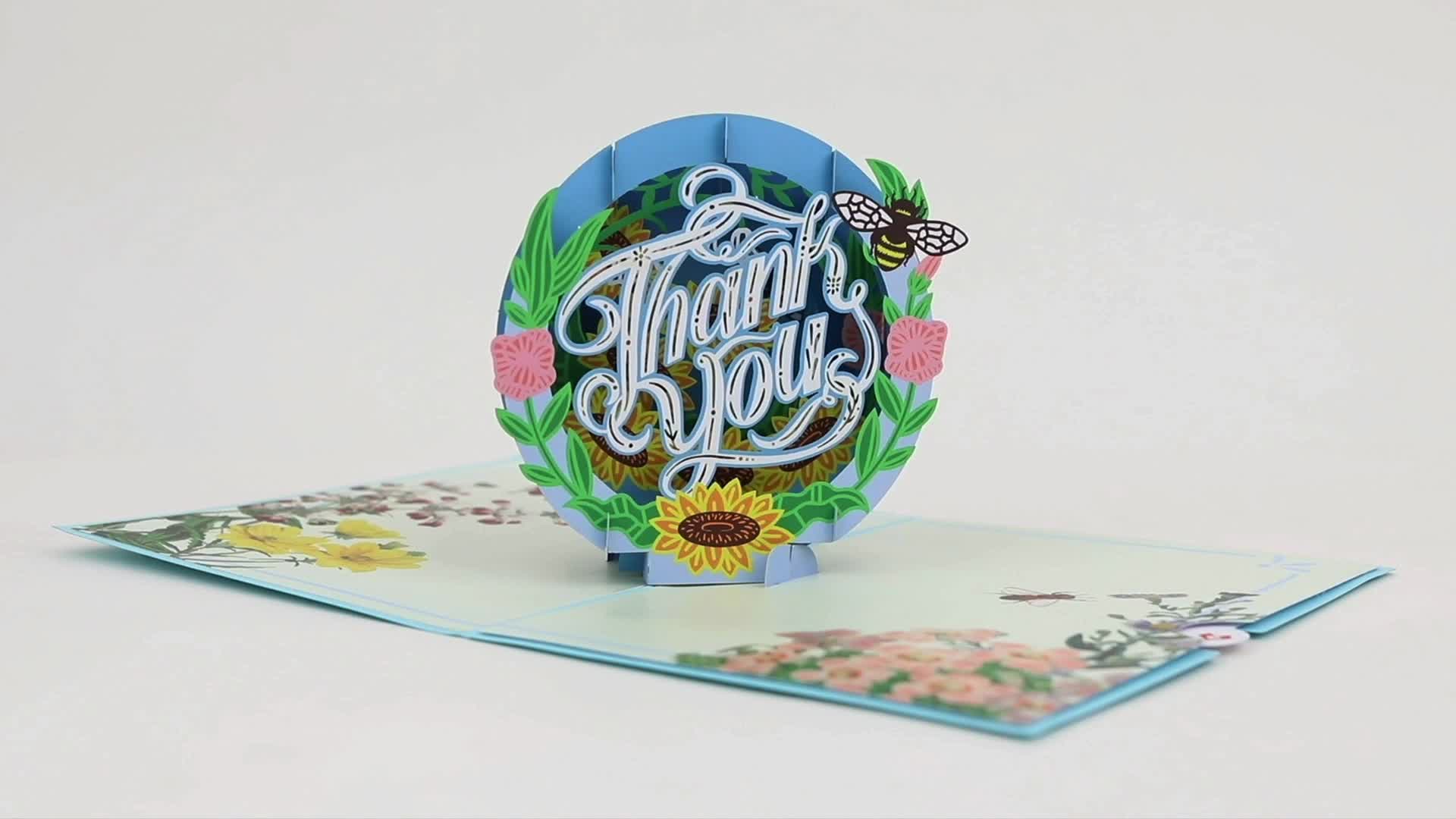 Thank You Floral Pop-Up Card