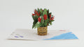 Tropical Flower Basket Pop-Up Card