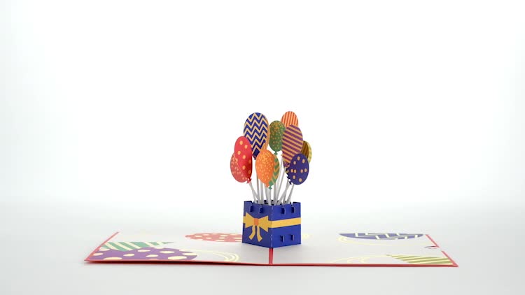 Happy Birthday Balloons pop-up card