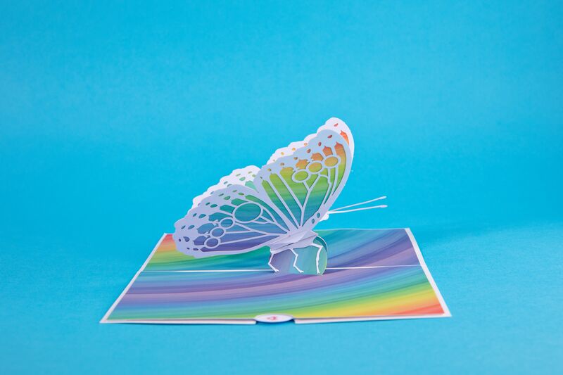 Rainbow Butterfly Pop-Up Card