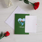 Handcrafted Paper Flowers: Roses (6 Stems) with I Lava You Pop-Up Card