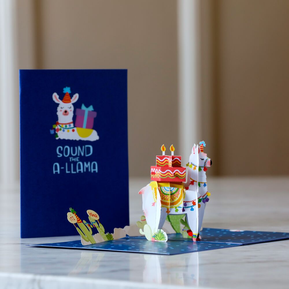 Happy Birthday Llama Pop-Up Card