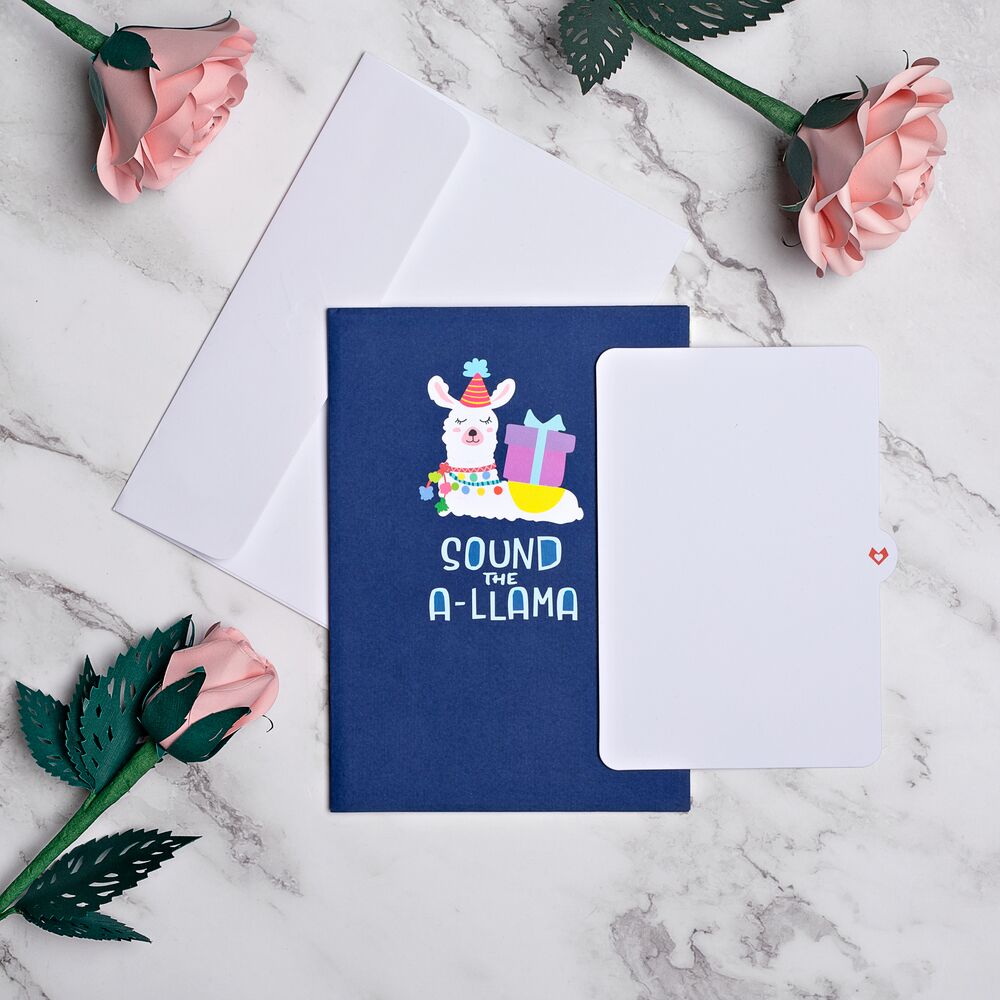 Happy Birthday Llama Pop-Up Card