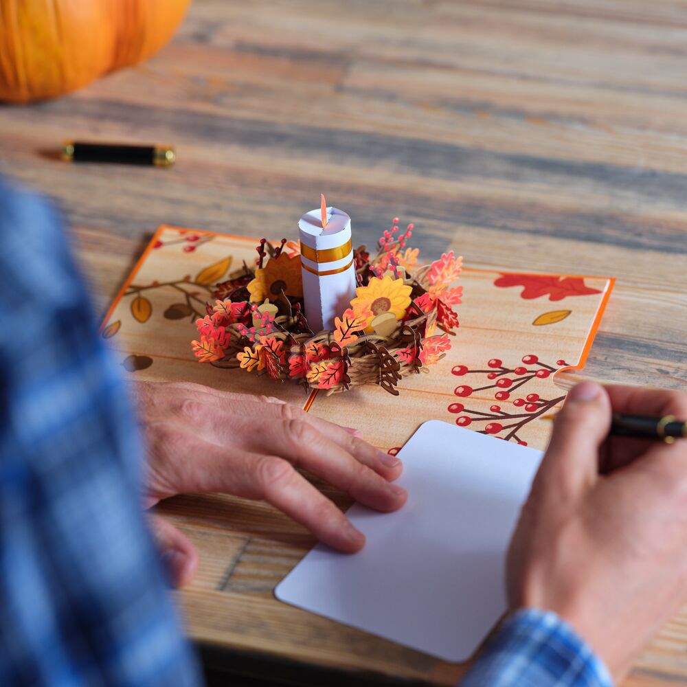 Fall Candle Pop-Up Card