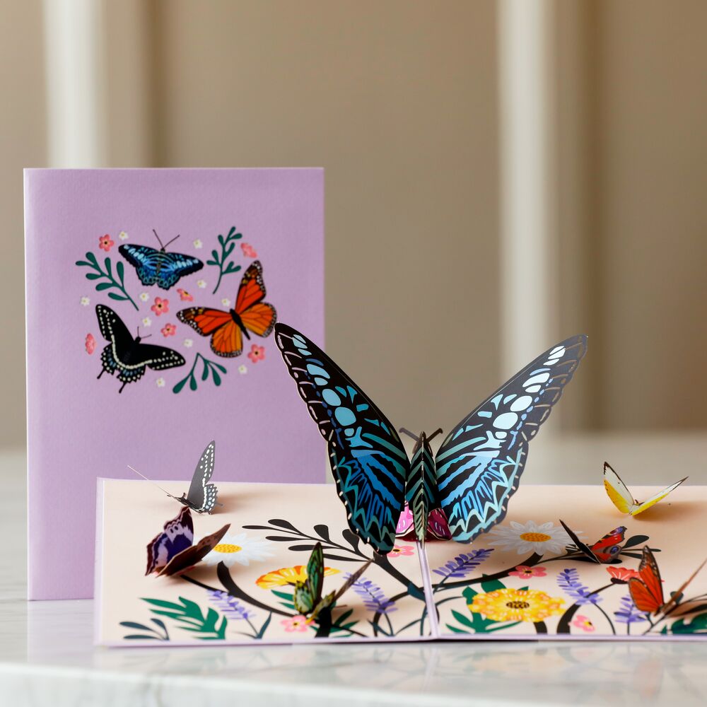 Garden Butterflies Pop-Up Card