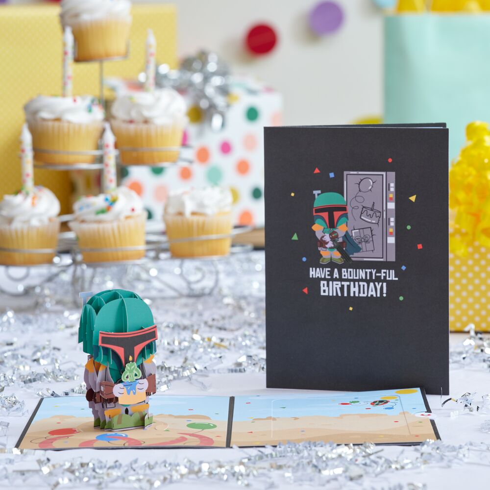 Star Wars™ Boba Fett™ Bounty-ful Birthday Card with Pop-Up Gift