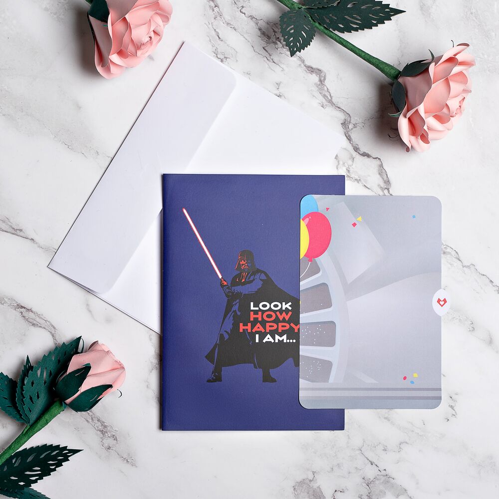 Star Wars™ Darth Vader™ Birthday Card with Pop-Up Gift