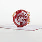 Red & White Christmas Village Pop-Up Card