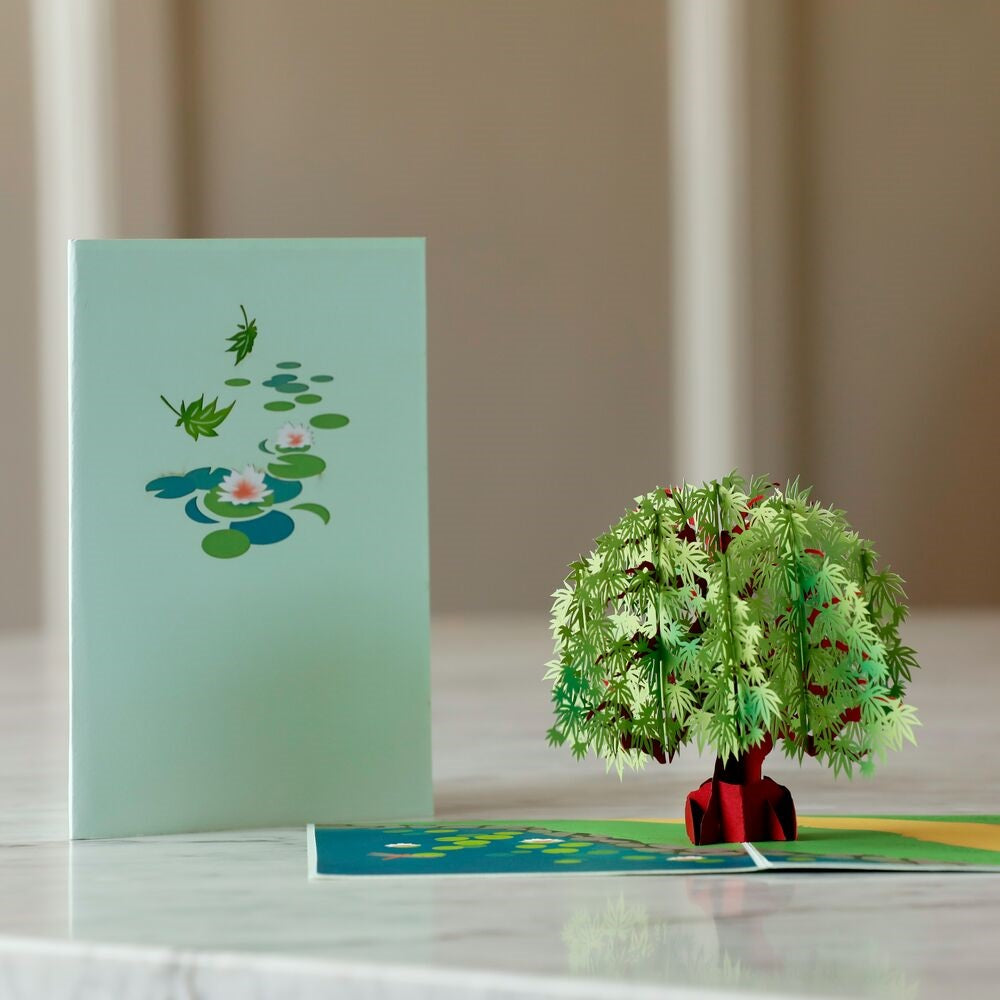 Green Maple Tree Pop-Up Card