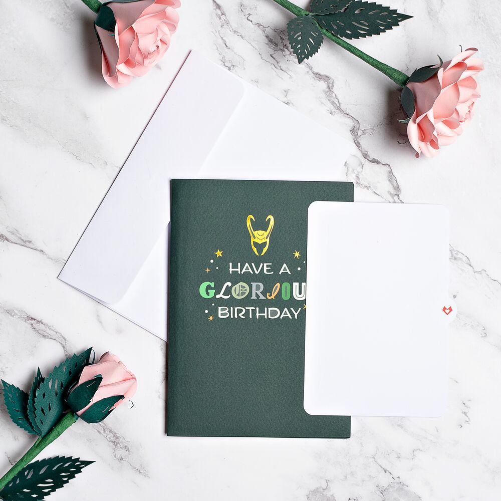 Marvel's Loki Glorious Birthday Pop-Up Card