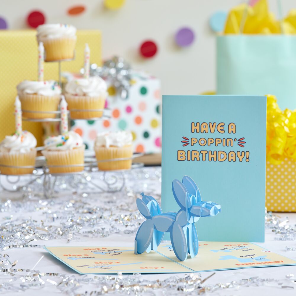 Birthday Balloon Animal Pop-Up Card