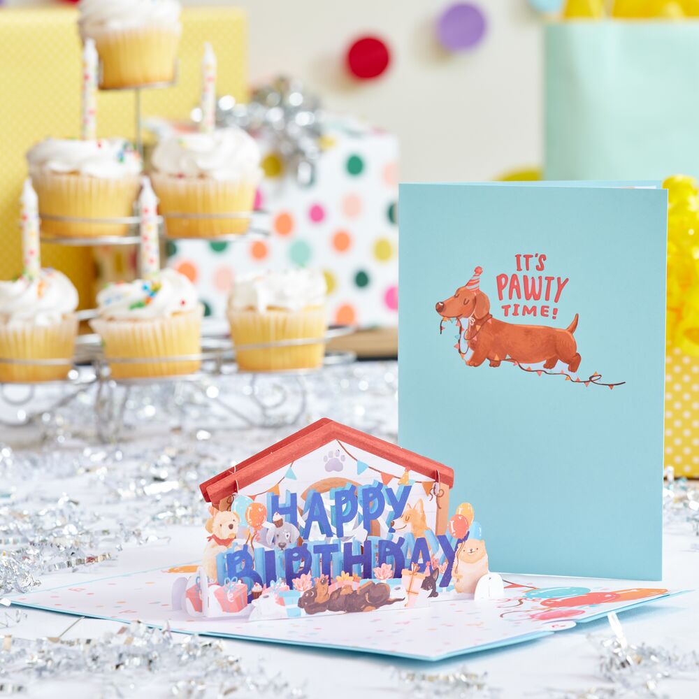 Happy Birthday Dogs Pop-Up Card