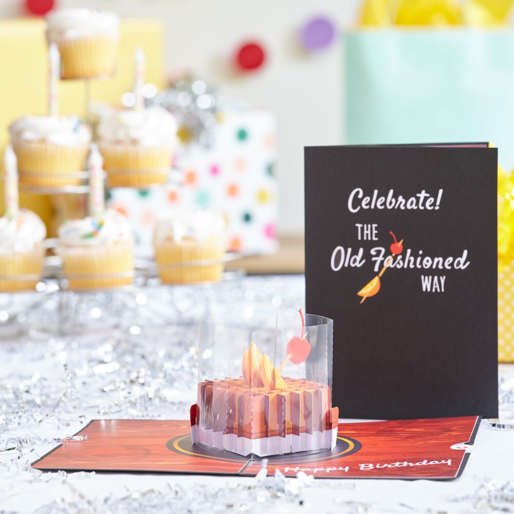 Old Fashioned Birthday Pop-Up Card
