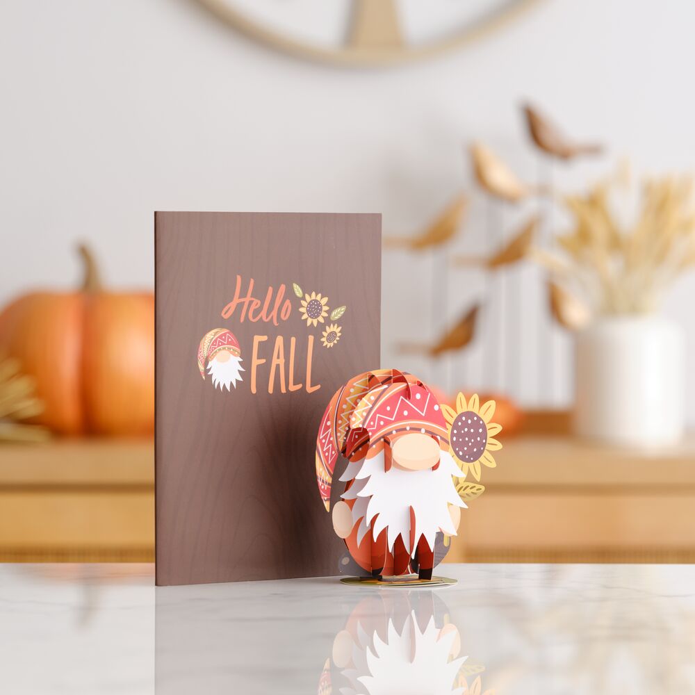 Fall Gnome Card with Pop-Up Gift