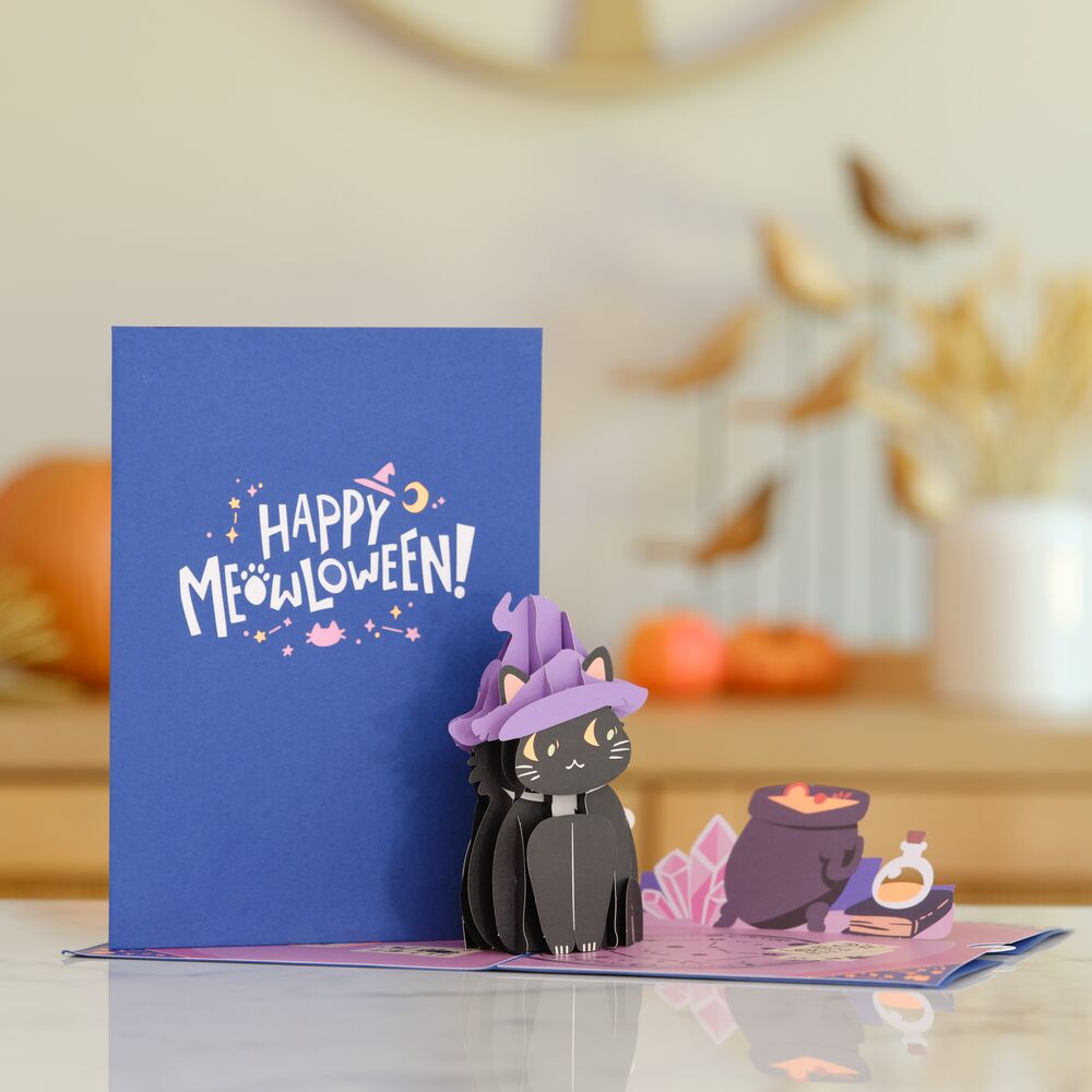 Halloween Cat Classic Pop-Up Card