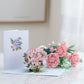 Handcrafted Paper Flowers: Pink Roses (6 Stems) with Happy Mother's Day Pop-Up Card