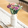 Handcrafted Paper Flowers: Pink & Purple Roses (6 Stems)