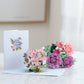 Handcrafted Paper Flowers: Pink & Purple Roses (6 Stems) with Happy Mother's Day Pop-Up Card